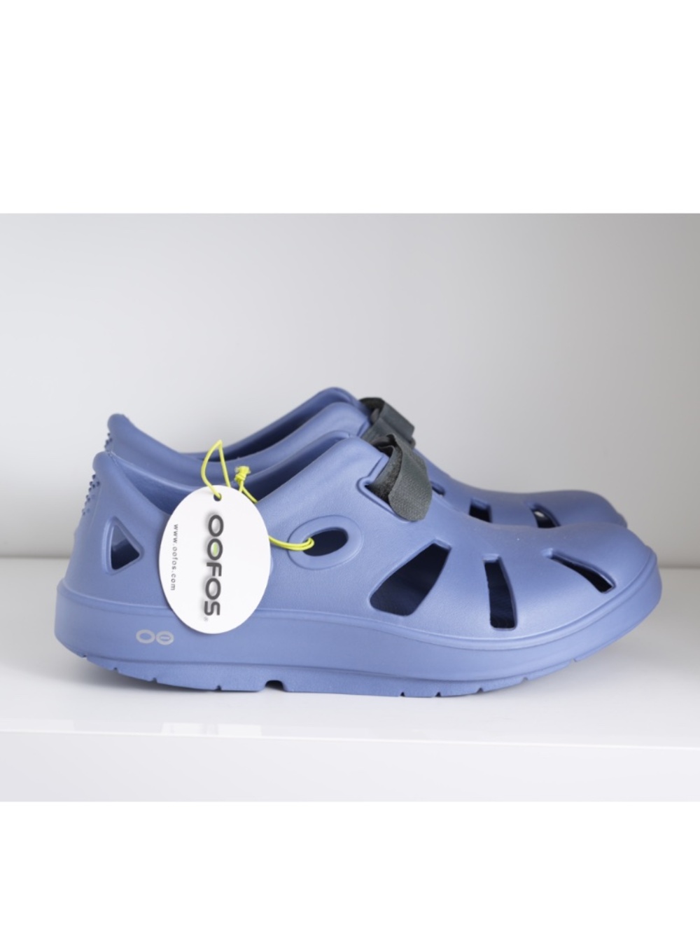 Oofos Oocandoo Recovery Sandals Fisherman Slate Blue Black M10 W12